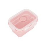 NILS CAMP faltbare Lunchbox 355 ml Silikon rosa für Camping Reisen Arbeit kompakt