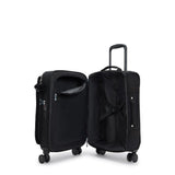 Kipling SPONTANEOUS S, Kleiner Reisekoffer, Black Noir (schwarz), 37,5L, Handgepäck, 4-Rollen