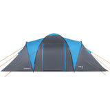 NILS CAMP Highland IV Zelt für 4 Personen Grau-Blau - großes Familienzelt mit Vorraum für Camping & Outdoor