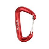 NILS CAMP Karabiner Aluminium rot bis zu 1200 kg belastbar für Outdoor Camping Reisen