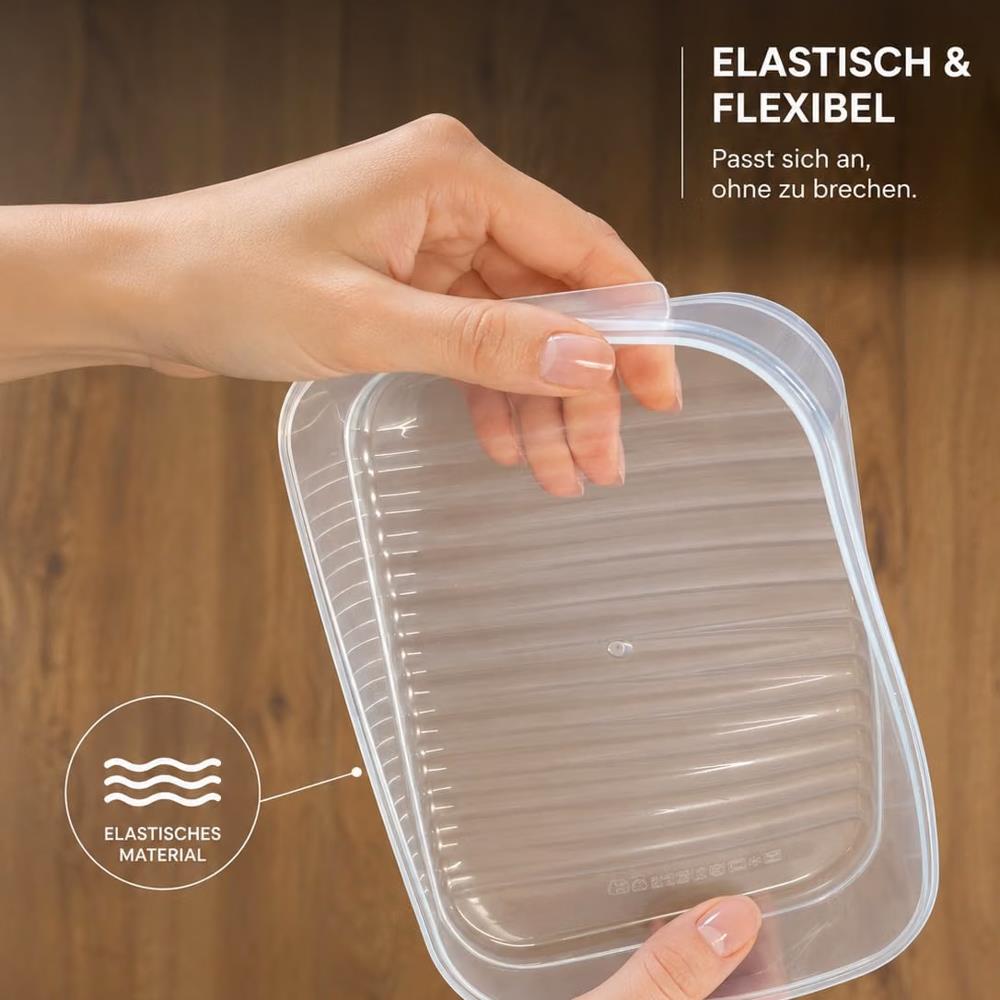 LocknLock Frischhaltedosen für Aufschnitt 1,2 L 3er Set - Aufschnittbox stapelbar BPA-frei