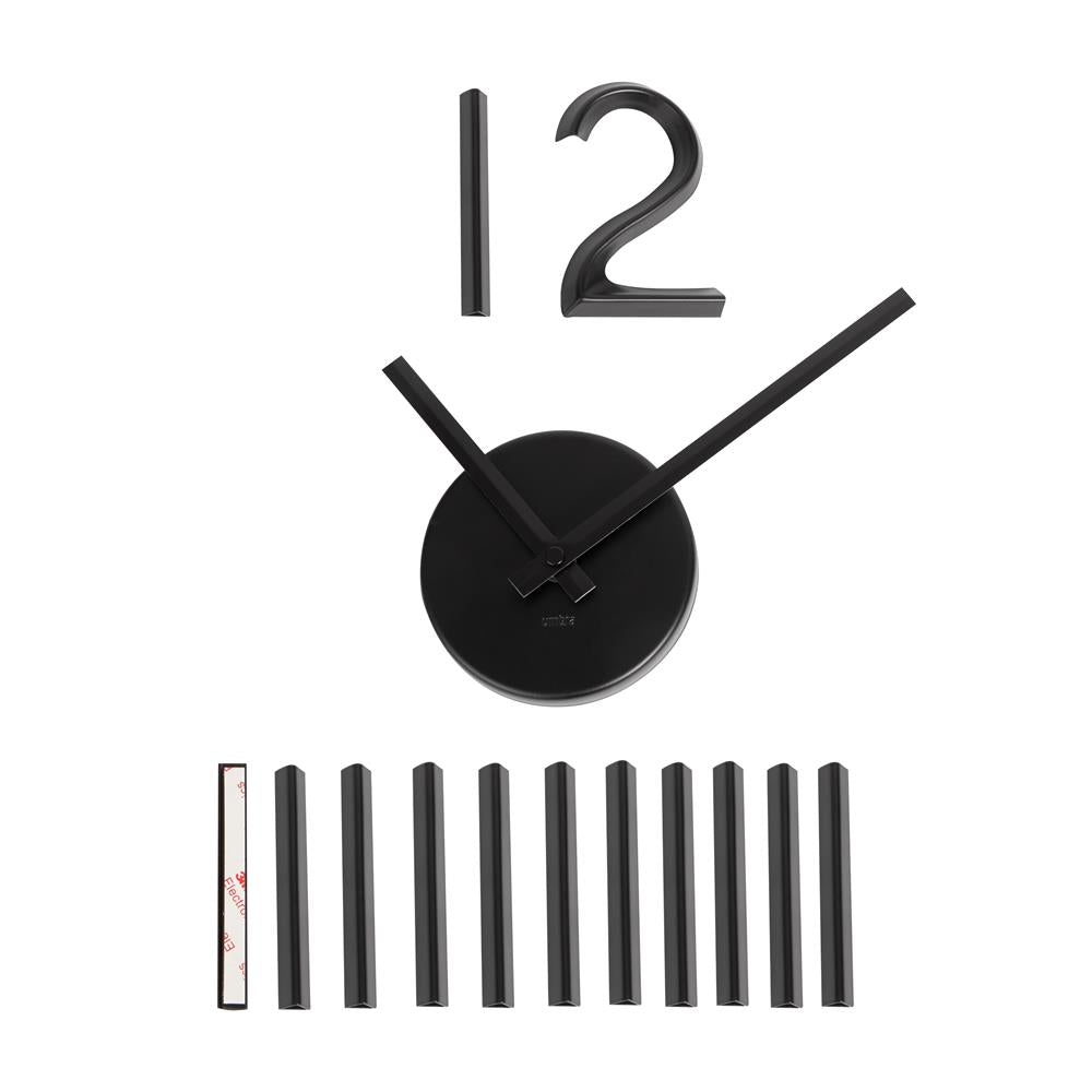 Umbra Blink Quarz Wanduhr Schwarz DIY Küchenuhr Dekouhr