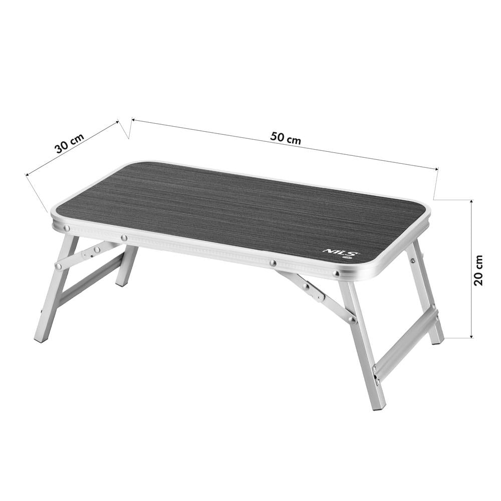 NILS CAMP Klapptisch grau kompakt für Camping Picknick Strand Outdoor leicht