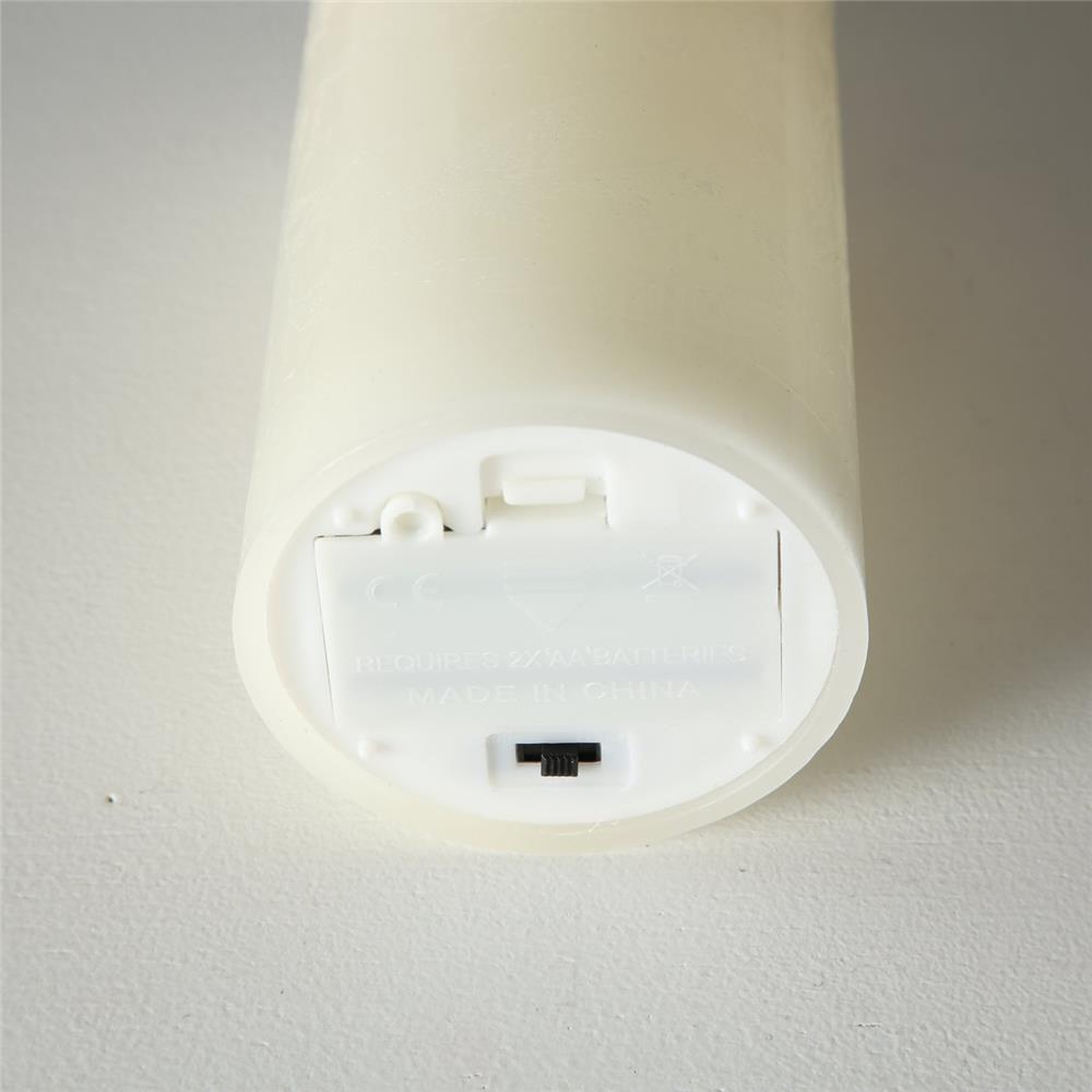 BOLTZE LED-Kerze Bino 10cm Cremeweiß flammenlose Stumpenkerze batteriebetrieben