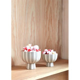 OYOY Toppu Schale - 12,6x10 cm, Beige/Grau gestreift - vielseitig als Dekoschale, Blumentopf, Vase