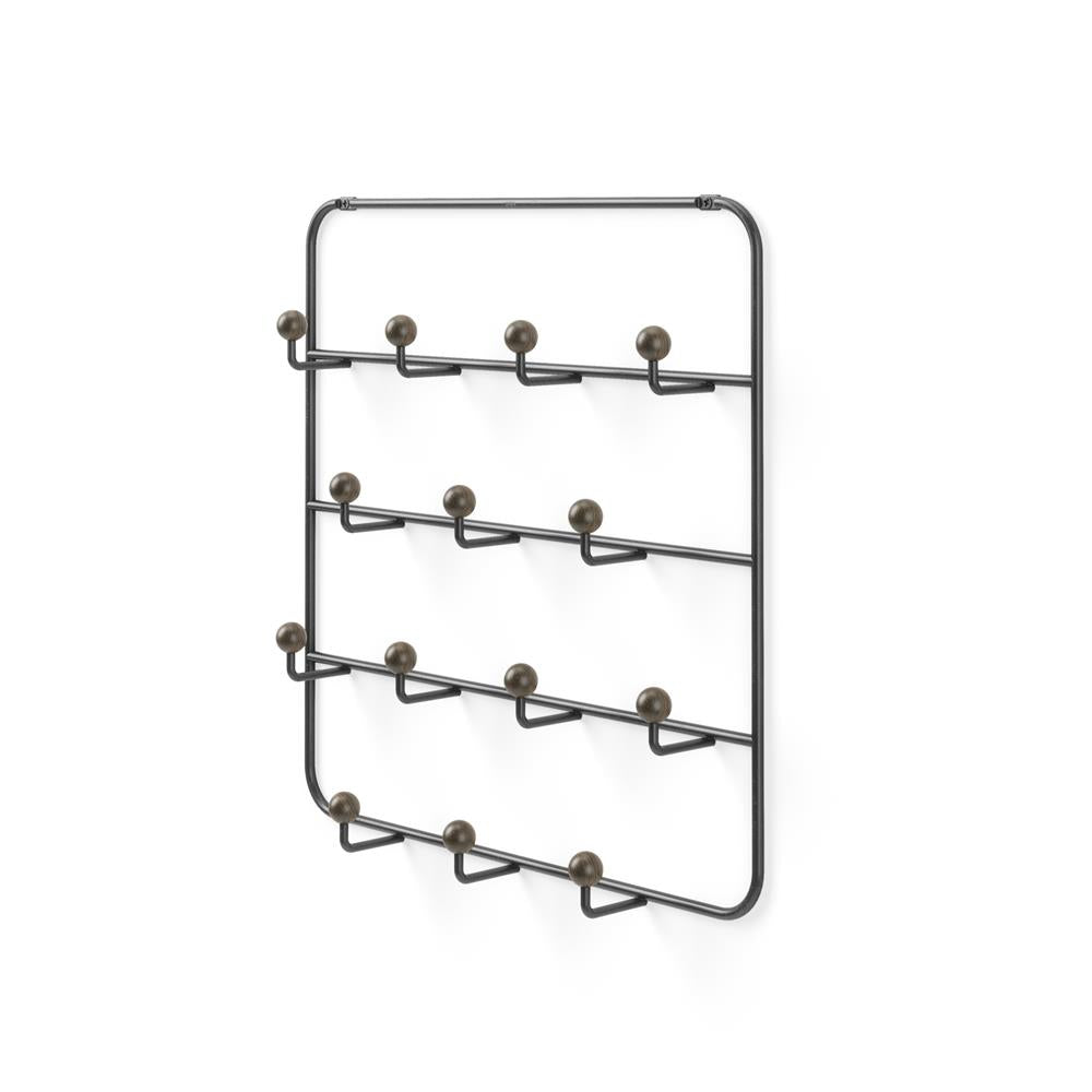 Umbra Estique Multifunktionale Türgarderobe mit 14 Haken, Türhaken ohne Bohren, Wandgarderobe in Schwarz