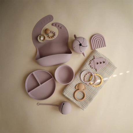 Mushie Snackbecher, Soft Lilac, aus Silikon, BPA-frei