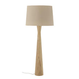 Bloomingville Leonor Stehlampe natur H130 cm aus Gummibaumholz – Stehleuchte für Wohnzimmer