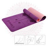 Yogamatte 183 x 61 x 0,8 cm Fitnessmatte Violett Gymnastikmatte rutschfest | HMS YM10