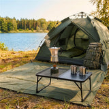 NILS CAMP Klapptisch kompakt faltbar in schwarz für Camping Outdoor Picknick leicht