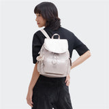 Kipling CITY PACK S, Kleiner Rucksack, Metallic Glow (beige), 9L, Kompakt & Stylisch