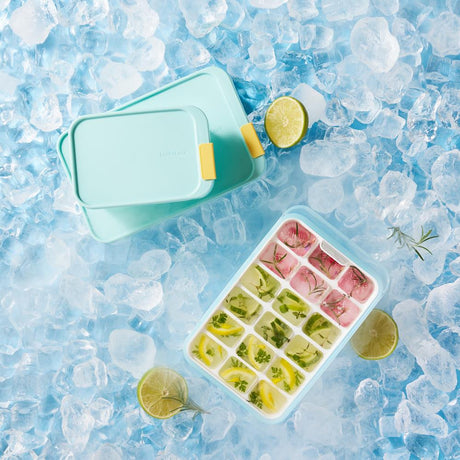 LocknLock Freezer Fit Vorratsdose 1,65 L mit 18er Eiswürfelportionierer - Frischhaltedose, Gefriergeeignet
