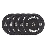 Hantelscheibe 5 kg Gummiert 50 mm Bumper Plate | HMS BBR05