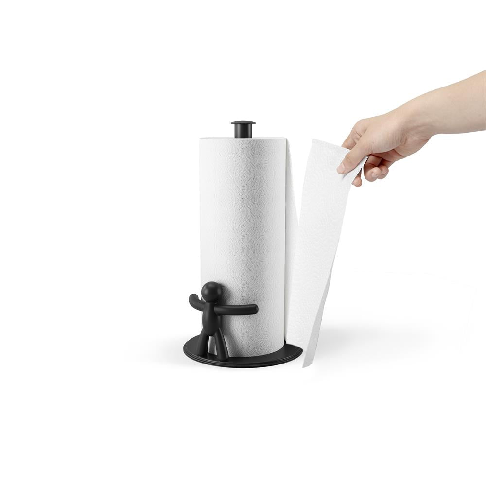 Umbra Buddy Küchenrollenhalter stehend, Rollenhalter für Küchentücher in Schwarz