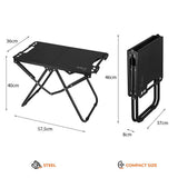 NILS CAMP Campingtisch klappbar schwarz kompakt für Camping Outdoor Garten