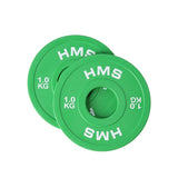 Hantelscheibe 1 kg Gummiert 50 mm, 2 Stück | HMS CBRS10