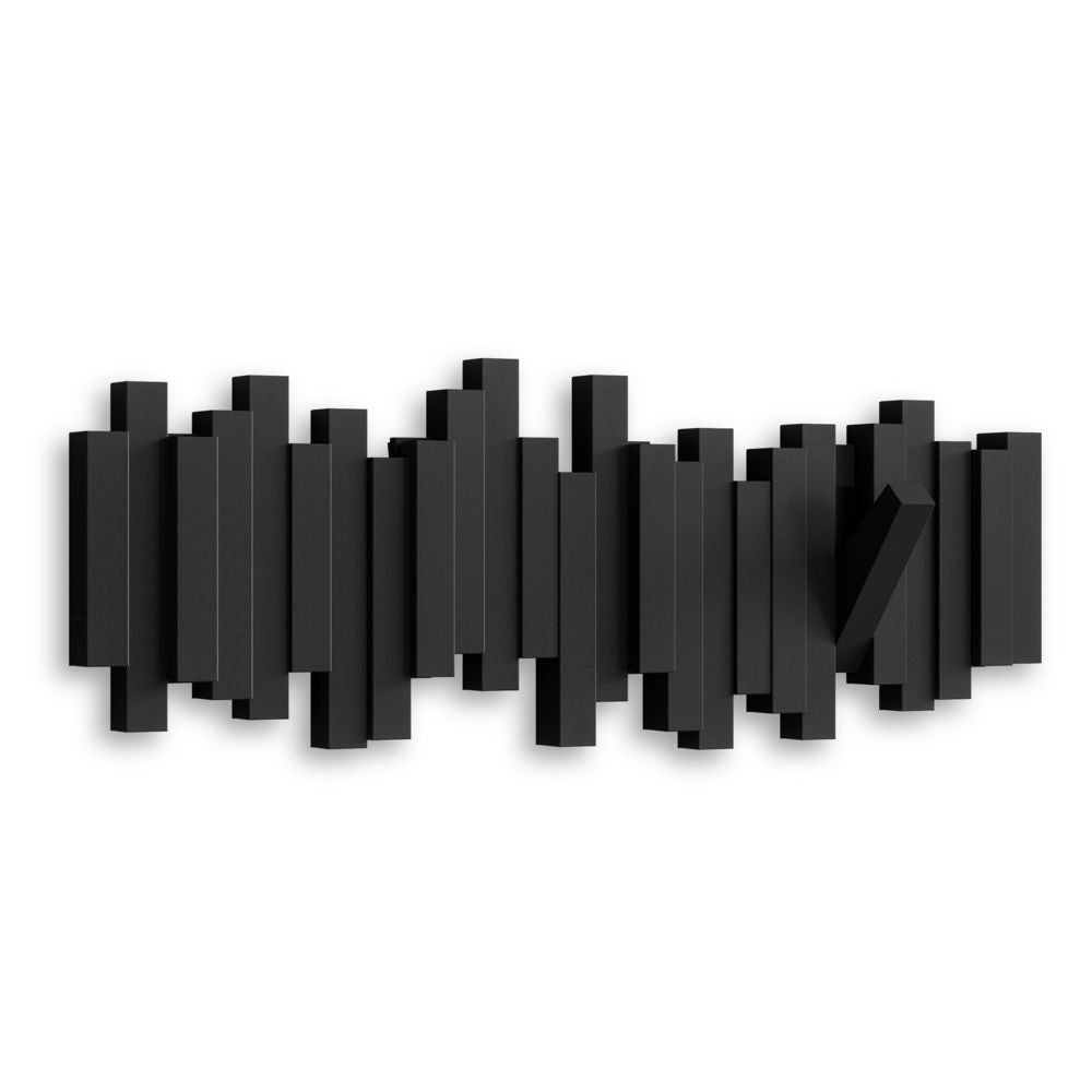 Umbra Stäbchen Garderobenhaken Kunststoff Schwarz 5 Haken