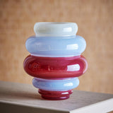 Bloomingville Annhelene Vase bunt - Glas Vase modern Color Block für Wohnzimmer & Deko