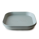 Mushie Kinderteller 2er Set, Sage, quadratisch, BPA-frei