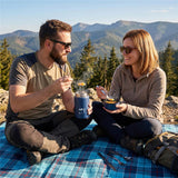 NILS CAMP Speisethermos 550 ml Blau Edelstahl Thermobehälter auslaufsicher