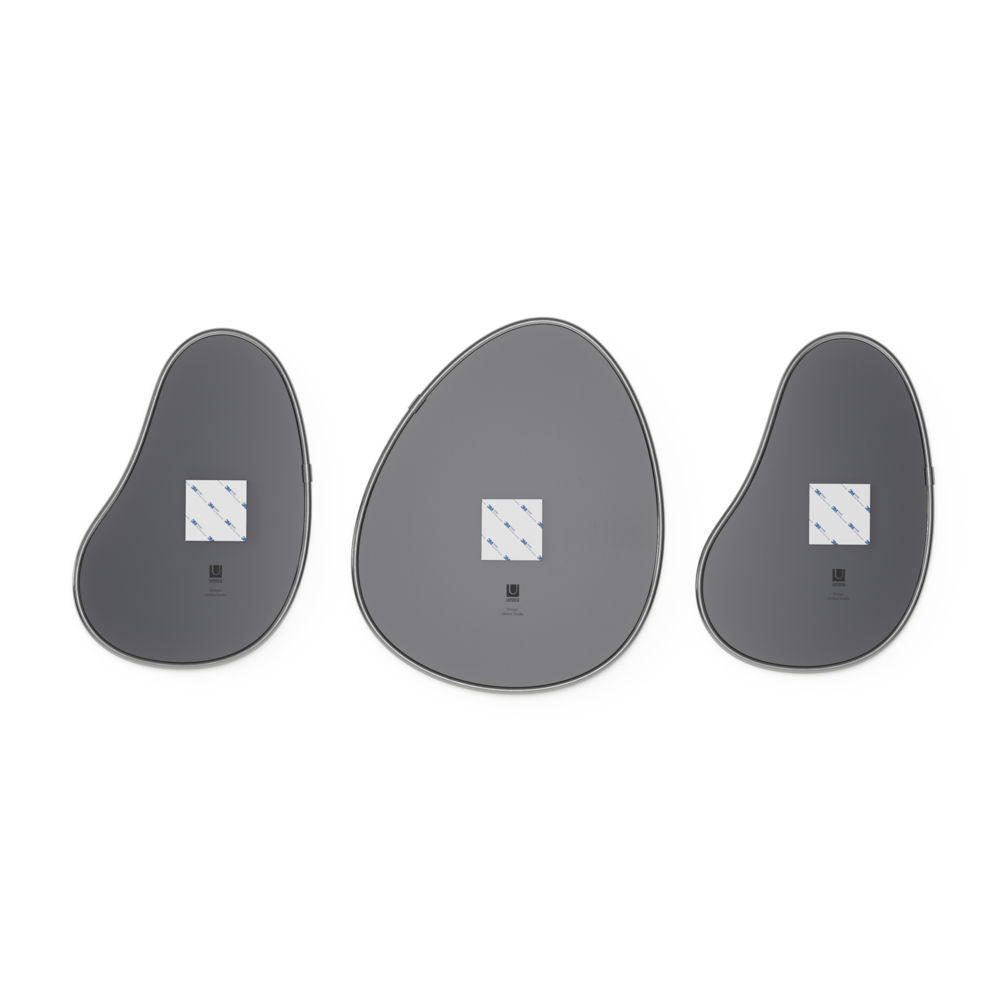 Umbra Hubba Pebble Wandspiegel Set, 3-teilig, mit organischer Form