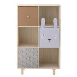 Bloomingville MINI Calle Bücherregal mit Schubladen 55x89,5x28 cm Natur Paulownia