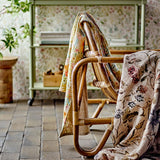Bloomingville Manoj Decke 152x127 cm bunt - Baumwolldecke mit Blumenmuster für Sofa & Wohnbereich