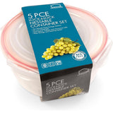 LocknLock Frischhaltedosen 5er Set rund, 250 ml bis 2,1 L, BPA-frei, Spülmaschinengeeignet