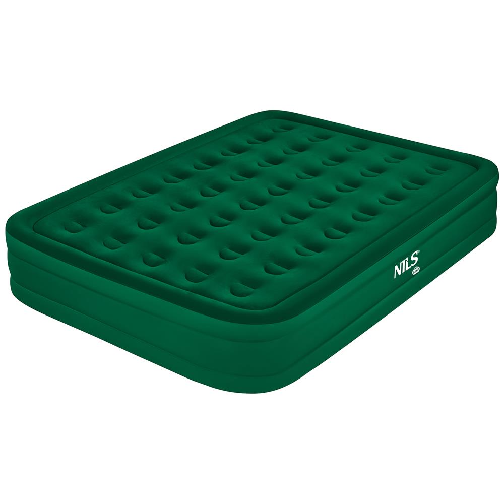 NILS CAMP Campingmatratze Doppelbett grün 200x145x35 cm mit elektrischer Pumpe Gästebett