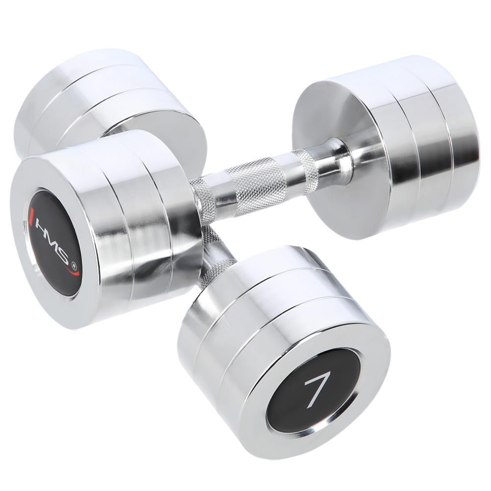 Kurzhantel Set 2x 7 kg verchromt Stahl | HMS CHD