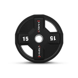 Hantelscheibe 15 kg Gewichtsscheibe 50 mm Polyurethan | HMS TPC15