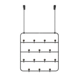 Umbra Estique Multifunktionale Türgarderobe mit 14 Haken, Türhaken ohne Bohren, Wandgarderobe in Schwarz