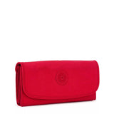 Kipling MONEY LAND, großes Portemonnaie, Red Rouge (rot), RFID Geldbörse mit vielen Fächern