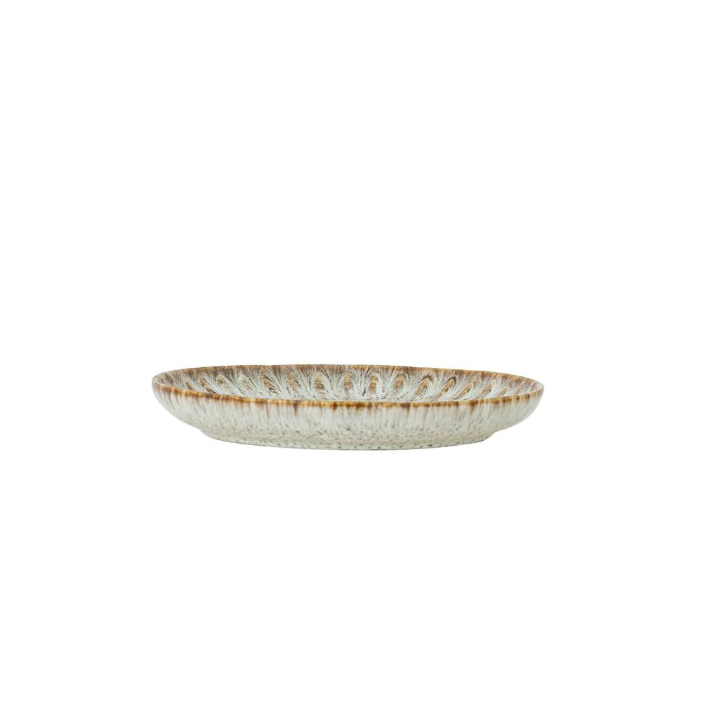 Bloomingville Fleur Dessertteller Natur Steingut mediterran 17cm