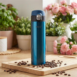 NILS Thermobecher 500 ml Edelstahl blau auslaufsicher für Camping Reisen Alltag