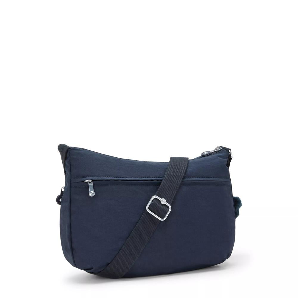 Kipling IZELLAH, mittelgroße Schultertasche, Blue Bleu 2 (blau), Umhängetasche mit viel Stauraum