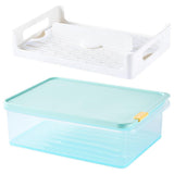 LocknLock Freezer Fit Vorratsdose 3,5 L mit Teiler und Drainplatte - Frischhaltedose, Gefriergeeignet