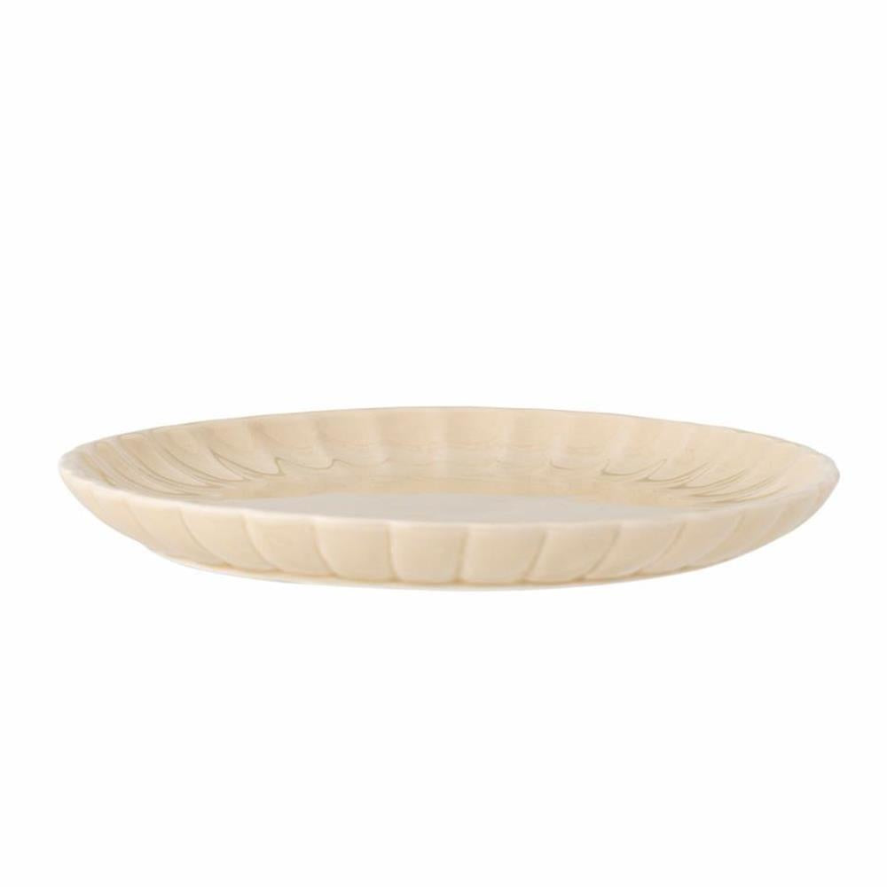 Bloomingville Latina Teller, Natur, 20 cm, Steingut, dänisches Design