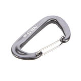 NILS CAMP Karabiner Aluminium grau bis zu 1200 kg belastbar für Outdoor Camping Reisen