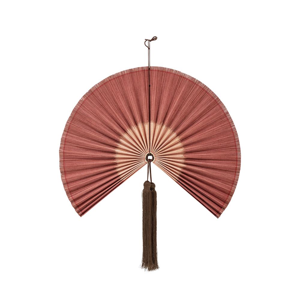 Bloomingville Jaime Wanddekoration Rose Bambus Fächer Wanddeko 75 cm