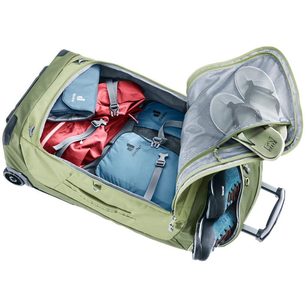 deuter Duffel Pro Movo 60, Reisetrolley, mineral-grove (grün), 60L, Rollkoffer mit 2 Rädern