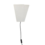 Bloomingville Janese Wandleuchte aus Papier in Weiß – moderne Wandlampe fürs Wohnzimmer