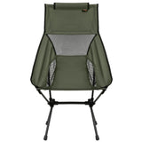 NILS CAMP ultraleichter Klappstuhl in Khaki - kompakter Campingstuhl mit hoher Rückenlehne