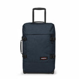Eastpak TRANVERZ S, Kleiner Reisetrolley, Triple Denim (blau), 42L, Rollkoffer mit 2 Rädern und TSA-Schloss