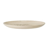Bloomingville Bea Teller, Natur, 21cm, Steingut, mit Blumenmotiv, dänisches Design