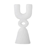 Bloomingville Syra Kerzenhalter Weiß Polyresin L10xH22xW8 cm – skulpturaler Doppelhalter