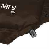 NILS CAMP selbstaufblasende Campingmatte 190 cm in schwarz mit Kissen Isomatte Outdoor Festival