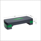 Aerobic Stepper 2-fach höhenverstellbar Grau/Grün für Cardio und Workout | HMS AS003