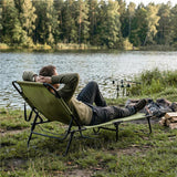 NILS CAMP Feldbett klappbar grün mit verstellbarer Lehne für Camping Outdoor
