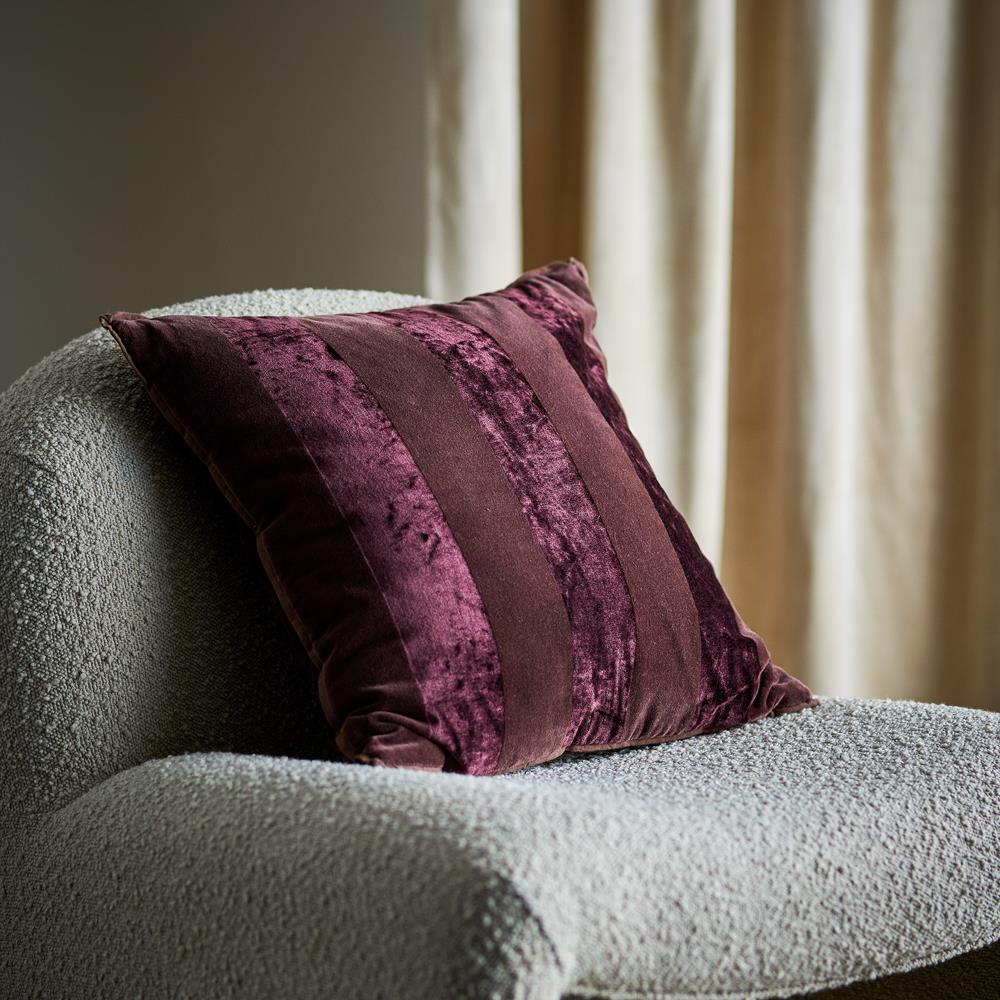 Bloomingville Kosar Kissen Braun – Elegantes Baumwollkissen 45x45 cm mit Strukturmix